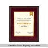 University & College Mahogany & Black Wood Frame Heirloom