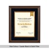 Two-Tone Light Walnut & Gold Degree & Diploma Frame