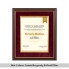 Two-Tone Light Walnut & Gold Degree & Diploma Frame