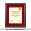 Aspen Two-Tone Mahogany & Black Diploma Frame