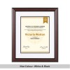 Aspen Two-Tone Mahogany & Black Diploma Frame