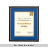 Flat Modern Black & Gold Diploma Frame Ferreira