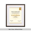 Flat Modern Black & Gold Diploma Frame Ferreira